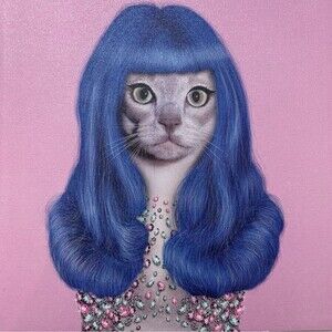 Empire Art Direct Cat Kitty Katty Perry Graphic Wall Art
